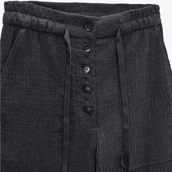 ZARA TEXTURED TROUSERS - Picture 9 of 9